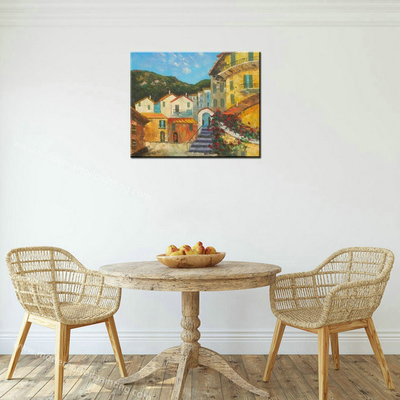 Картина маслом сада Средиземного моря на холсте для домашнего искусства стены ландшафта Europeanism оформления для украшения столовой