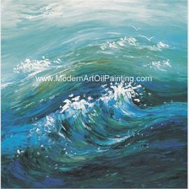 Современная абстрактная Handmade волна моря картины искусства, искусство стены холста Strectched