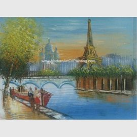 Свежесть современного стиля Джейн Эйфелевой башни картины маслом Парижа Handmade поддерживая