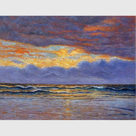 Картины маслом Seascape восхода солнца воспроизводства картин маслом Клод Monet импрессионизма