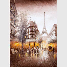 Масло улицы Парижа картины маслом Парижа ножа палитры Handmade толстое на холсте
