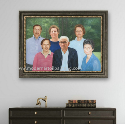 Портреты картины маслом семьи изготовленные на заказ для украшения шкафа взгляда со стороны