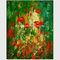 Красочная абстрактная флористическая картина покрашенная вручную с размером или цветом подгонянными текстурой