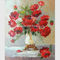 Современный флористический холст натюрморта картины маслом ножа палитры для отделки стен