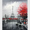 Современный Streetscape картины маслом Парижа холста Handmade ножом палитры