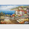 Среднеземноморские картины Seascape, современное прибрежное искусство стены холста