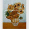 Шедевр воспроизводства картины солнцецвета ван Гога импрессионизма покрашенный вручную на белье