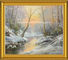 Искусство 20&quot; стены пейзажных живописей масла реки снега первоначальное X24»