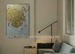 Текстурированное золото холста крася абстрактное толстое искусство стены краски для домашнее декоративного