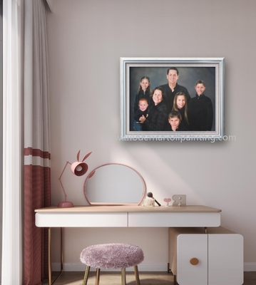 Handmade изготовленная на заказ картина маслом портрета от фото самый лучший персонализированный подарок искусства стены портрета семьи для домашнего оформления