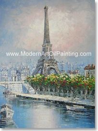 Покрашенный вручную растворитель Эйфелевой башни ECO картины маслом Парижа