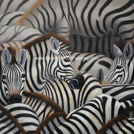 Искусство стены холста печати зебры Handmade картин холста абстрактного искусства животное