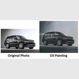 Изготовленные на заказ портреты автомобиля, портреты масла от автомобиля Range Rover фотоснимков