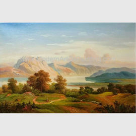 Пейзажная живопись горы, пейзажные живописи масла падения первоначальные для дизайна интерьера
