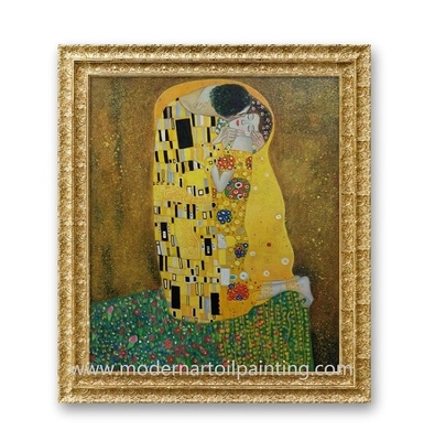 Hand Painted Reproduction Oil Paintings Canvas Kiss Oil Painting For Home Decoration