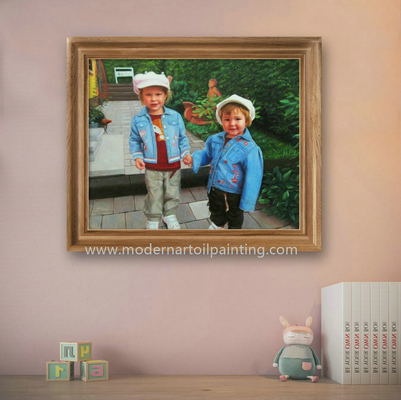 Портретов картины маслом детей холст изготовленных на заказ реалистический от фото