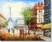 Цвет размера шоу продвижения подарков толстого холста сцены улицы Парижа масла крася изготовленный на заказ