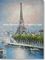 Покрашенный вручную растворитель Эйфелевой башни ECO картины маслом Парижа