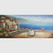 Handmade обрамленные среднеземноморские пейзажные живописи на кафе Senery Италии холста
