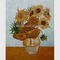 Солнцецветы картин маслом Винсента ван Гога сельской местности с листовым золотом Вены 20 x 24 дюймов