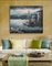 Современная рыбацкая лодка крася на море/печати картин парусного судна