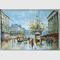 Картина Streetscape холста картины маслом Парижа домашнего оформления Handmade