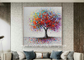Картина дерева абстрактной красочной картины маслом современного искусства покрашенная вручную на комната прожития 32&quot; x 32&quot;
