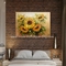Искусство стены цветков картины маслом ножа палитры солнцецвета для спальни